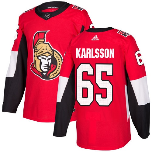 Adidas Ottawa Senators 65 Erik Karlsson Red Home Authentic Stitched Youth NHL Jersey